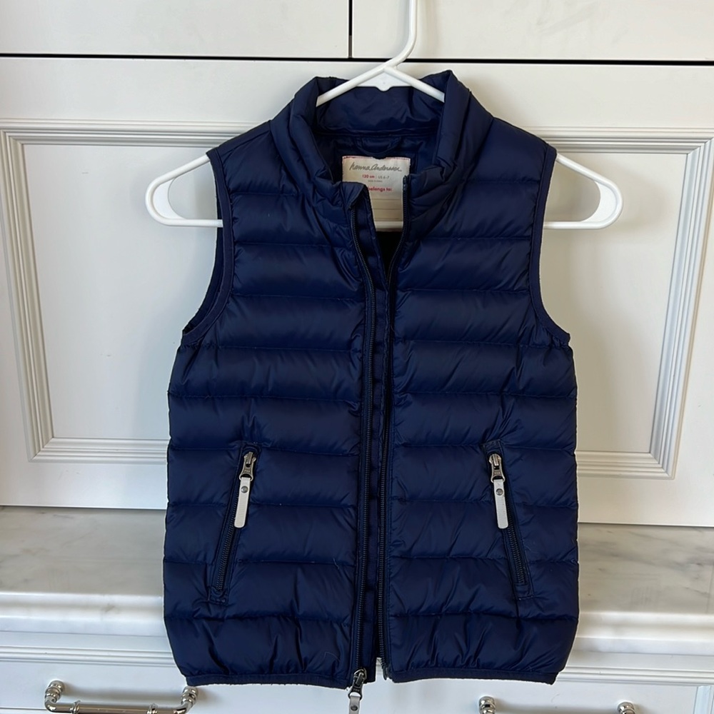 Hanna Andersson navy blue puffer vest